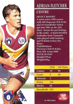 1995 Select AFL #169 Adrian Fletcher Back